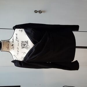 Womens Black Sweetheart neck Puffed sleeve Crop top Sz.LARGE